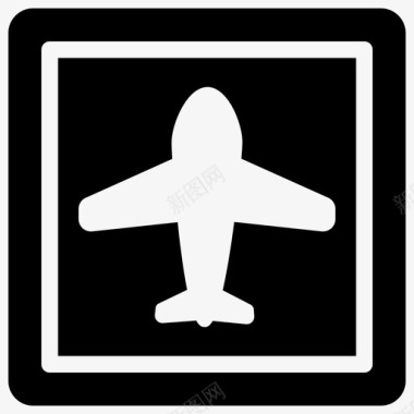 机场方向机场标志机场标志牌图标