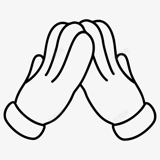 祈祷手势手势手势指示器svg_新图网 https://ixintu.com 手势 祈祷 指示器 礼拜 向量 图标