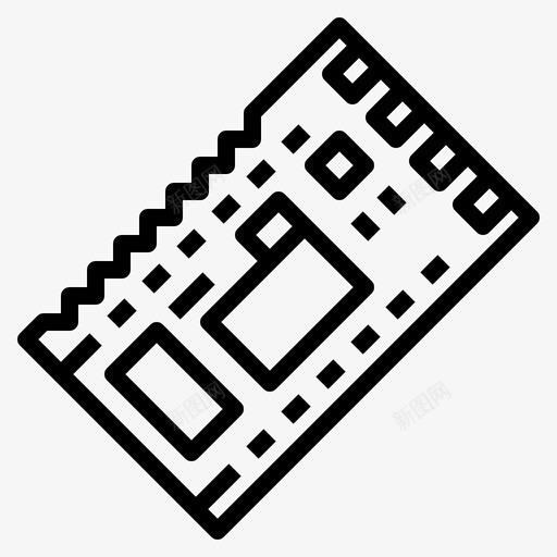 蓝牙电路板芯片组svg_新图网 https://ixintu.com 计算机 硬件 蓝牙 电路板 芯片组 轮廓 图标