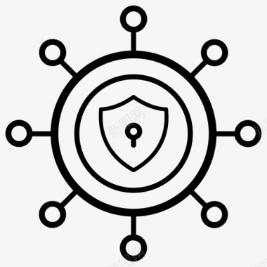 安全网络网络安全防火墙保护图标