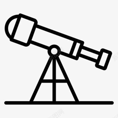 望远镜野营设备野外眼镜图标