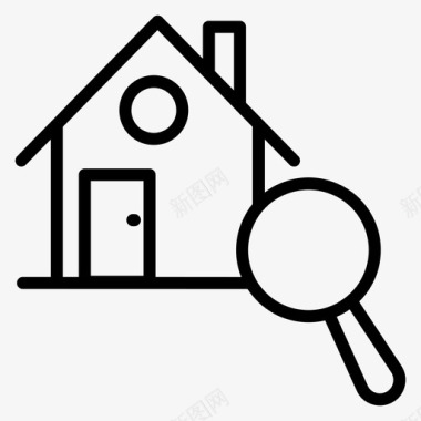 搜索主页房屋选择房地产搜索图标