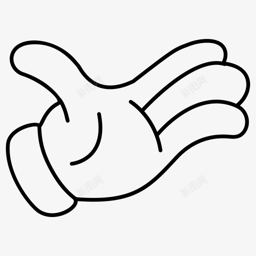 张开手掌手势手势指示svg_新图网 https://ixintu.com 手势 张开 手掌 指示 信号 信号手 手语 向量 图标