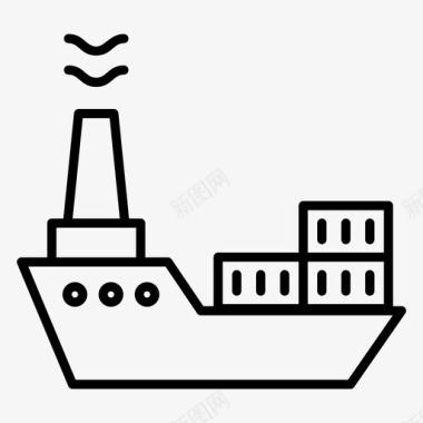货船游轮送货船图标