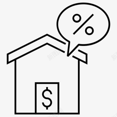 房产税资本利得税房屋租金图标