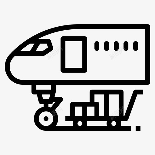 航空货运飞机物流svg_新图网 https://ixintu.com 航空货运 飞机 物流运输 航运 轮廓 图标
