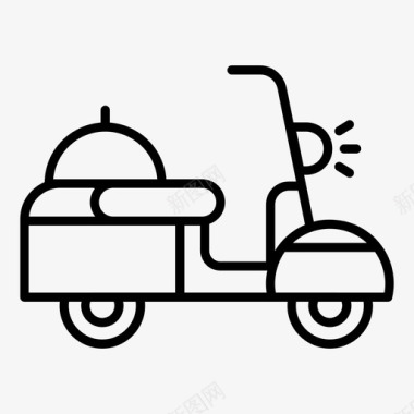 交货滑板车自行车摩托车图标