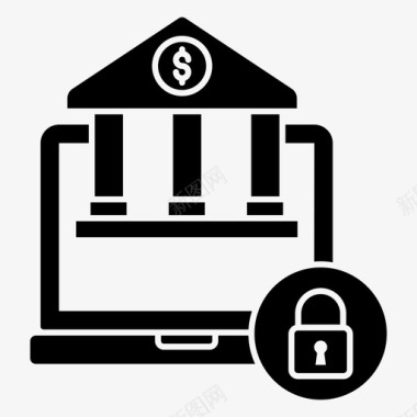 安全银行业务银行应用程序电子银行业务图标