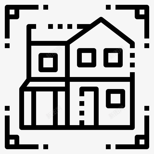 家居设计建筑图形svg_新图网 https://ixintu.com 家居设计 建筑 图形 轮廓 图标