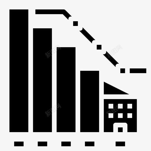 亏损破产图表svg_新图网 https://ixintu.com 亏损 破产 图表 危机 股票 公司 实体 实体图 图标