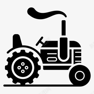 拖拉机农机农用设备图标