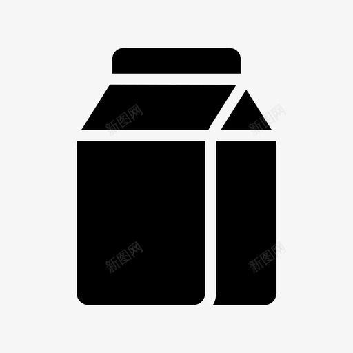 牛奶盒纸箱svg_新图网 https://ixintu.com 牛奶 纸箱 包装 杂项 固体