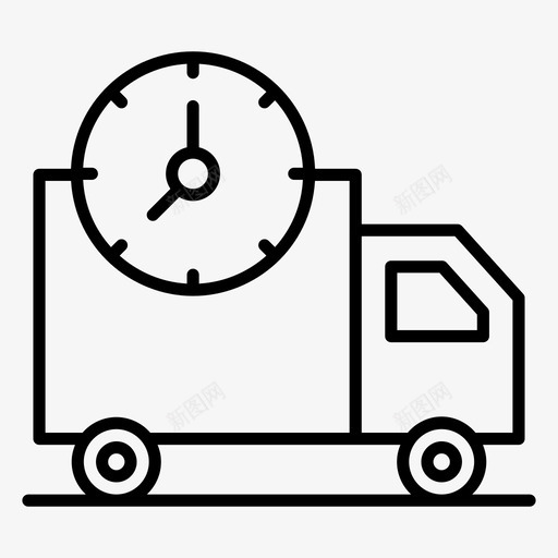 准时交货交货物流送货卡车svg_新图网 https://ixintu.com 交货 准时 物流 送货 卡车 快速 矢量 矢量图 图标