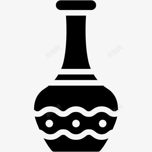 花瓶非洲装饰svg_新图网 https://ixintu.com 非洲 花瓶 装饰 陶器 罐子 符号