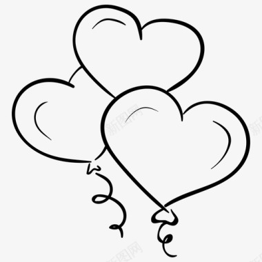 心形气球爱情气球爱情派对图标