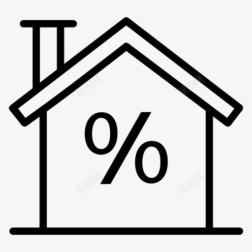 房价房屋成本房产税svg_新图网 https://ixintu.com 房价 房屋 成本 房产 价值 物业 建筑 房地产 线图 图标