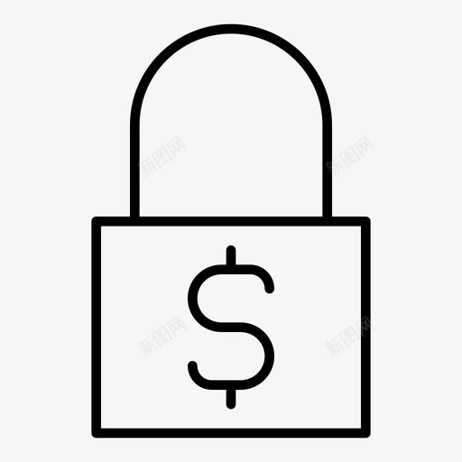 挂锁业务资金安全安全svg_新图网 https://ixintu.com 挂锁 业务 安全 资金 金融和 融和 营销 线图 图标