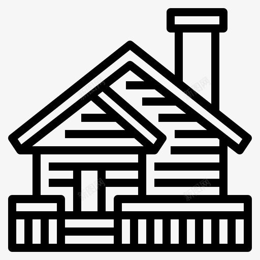 小屋建筑家svg_新图网 https://ixintu.com 小屋 建筑家 房子 木头 旅行 轮廓 图标