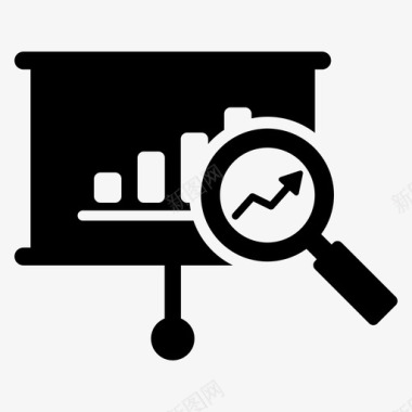 市场调查商业报告数据分析图标