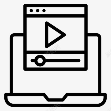 计算机视频数字视频现代教育图标