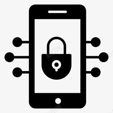 电话安全身份验证数据保护图标