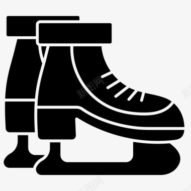 溜冰鞋鞋类滑雪靴图标