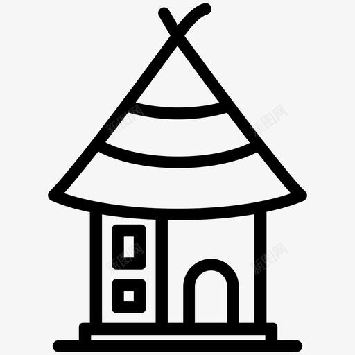 泥屋非洲建筑svg_新图网 https://ixintu.com 泥屋 非洲 建筑 小屋 符号
