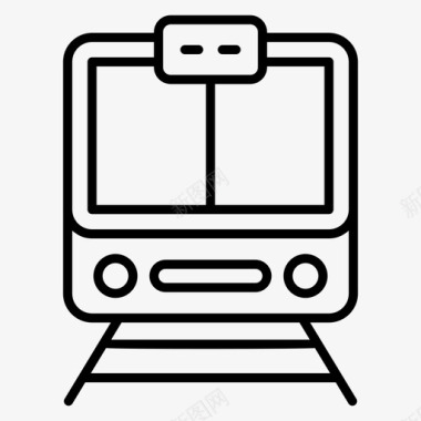 公共列车电动列车铁路道路图标