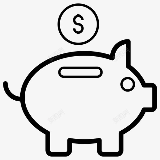 小猪银行美元保管货币储蓄svg_新图网 https://ixintu.com 小猪 银行 美元 保管 货币 储蓄 贷款 钱箱 图标 收藏