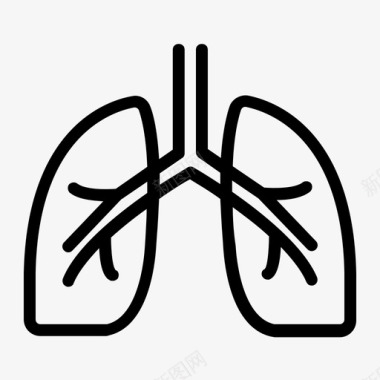 肺脏学医学图标
