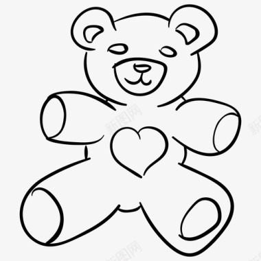 爱泰迪可爱的熊爱熊图标