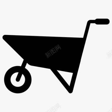 手推车施工工具材料转移图标