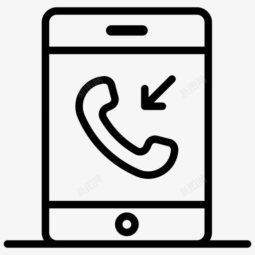 传入呼叫通信电话svg_新图网 https://ixintu.com 呼叫 传入 通信 电话 接收 客户关系 向量 图标