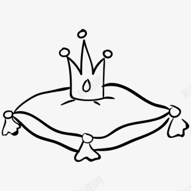 皇后靠垫装饰皇冠皇帝皇冠图标