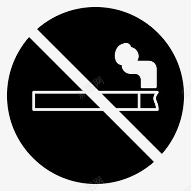 禁止吸烟香烟警告吸烟限制图标