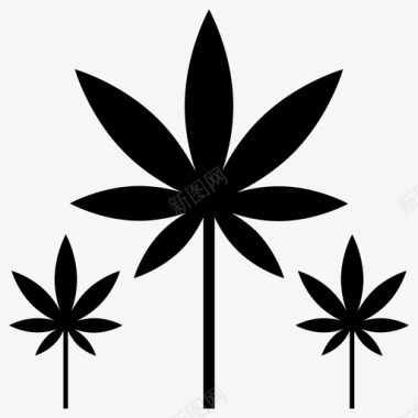 大麻叶毒品毒品植物图标