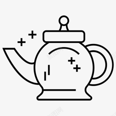 水壶茶具沏茶机图标