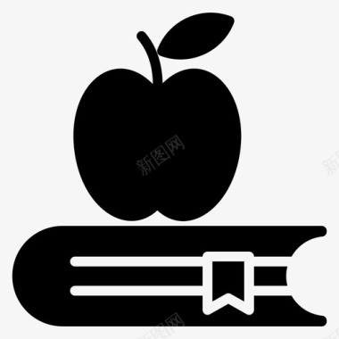 健康学习苹果水果饮食研究图标