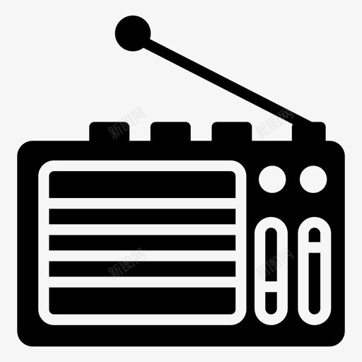 收音机广播娱乐svg_新图网 https://ixintu.com 收音机 广播 娱乐 无线电 通讯 声音 露营 徒步旅行 图标 收藏
