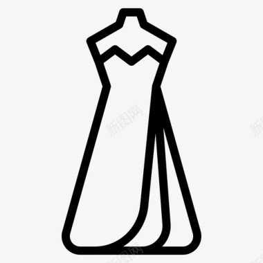 婚纱服装套装图标