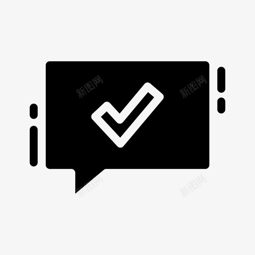 发送消息聊天检查svg_新图网 https://ixintu.com 发送 消息 聊天 检查 杂项 固体