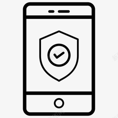 手机安全身份验证数据保护图标