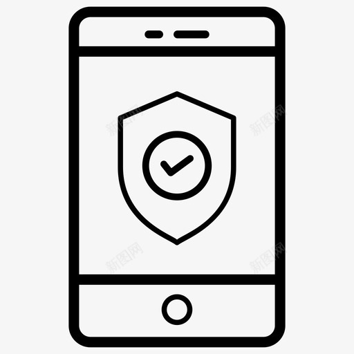 手机安全身份验证数据保护svg_新图网 https://ixintu.com 手机 安全 身份 验证 数据 保护 密码 安全网 网络 主机 线图