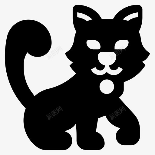 黑猫动物可爱svg_新图网 https://ixintu.com 黑猫 动物 可爱 有趣 老鼠 宠物