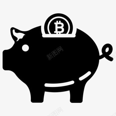 小猪银行现金箱货币储蓄图标