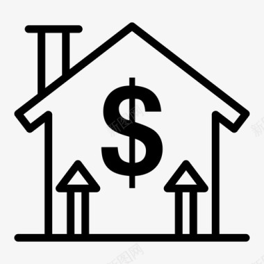 物业价值昂贵的房子房屋成本图标