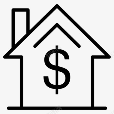 房屋成本昂贵的房子房价图标