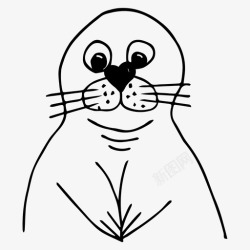 斯堪海豹动物卡通高清图片