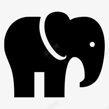 大象非洲动物自然图标