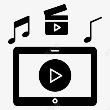 视频播放器音频音乐笔记本电脑音乐图标